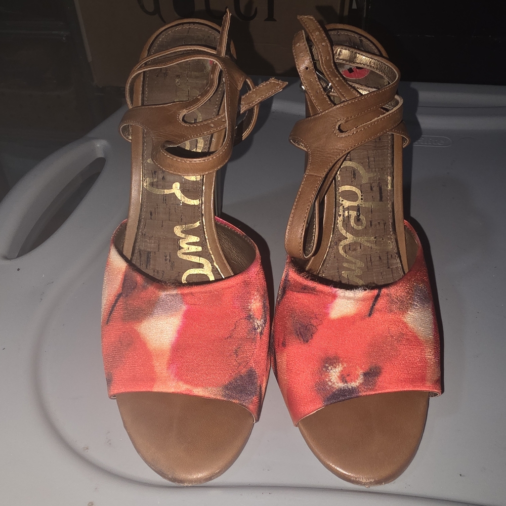 Sam Edelman Brown and Red Sandals
